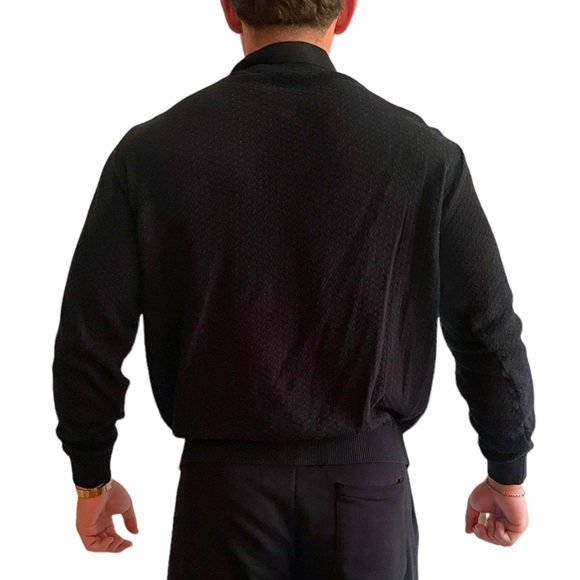 Retro Black Collared Long Sleeve - Picture 4 of 6